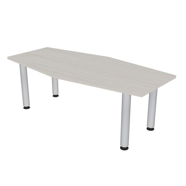 33.5 in W, 59.5 in L, 29 in H, Engineered Wood Top, Ivory